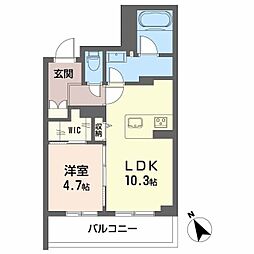 広島電鉄宮島線 広電西広島(己斐)駅 徒歩7分の賃貸マンション 3階1LDKの間取り