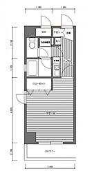広島電鉄2系統 本川町駅 徒歩5分の賃貸マンション 5階1Kの間取り