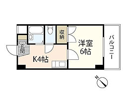 広島高速交通アストラムライン 大町駅 徒歩7分の賃貸マンション 2階1Kの間取り