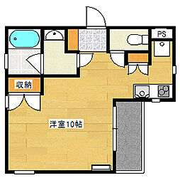 JR山陽本線 西広島駅 徒歩8分の賃貸マンション 4階1Kの間取り