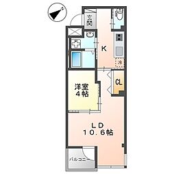 広島電鉄8系統 舟入南駅 徒歩4分の賃貸マンション 3階1LDKの間取り