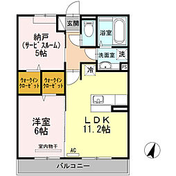 JR芸備線 矢賀駅 徒歩17分の賃貸アパート 3階1LDKの間取り