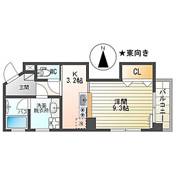 広島電鉄1系統 市役所前駅 徒歩4分の賃貸マンション 6階1Kの間取り