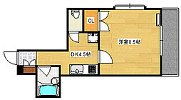 広島電鉄2系統 福島町駅 徒歩6分の賃貸マンション 2階1DKの間取り