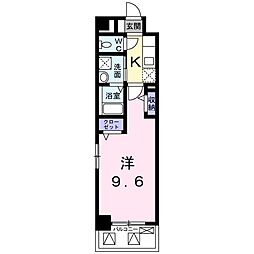 広島電鉄宮島線 東高須駅 徒歩7分の賃貸マンション 5階1Kの間取り