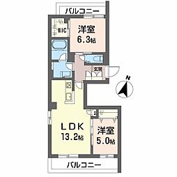 間取図画像 2LDK