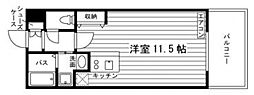 グランエターナ岡山3 ワンルームの間取図画像