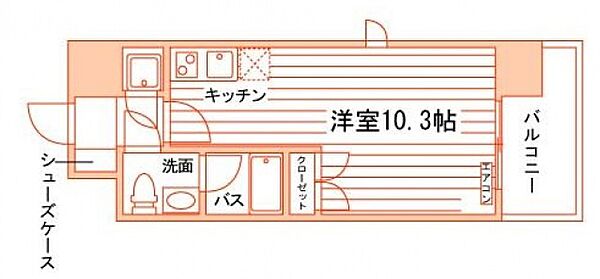 ルラシオン岡山野田屋町 ｜岡山県岡山市北区野田屋町２丁目(賃貸マンション1R・5階・25.50㎡)の写真 その2