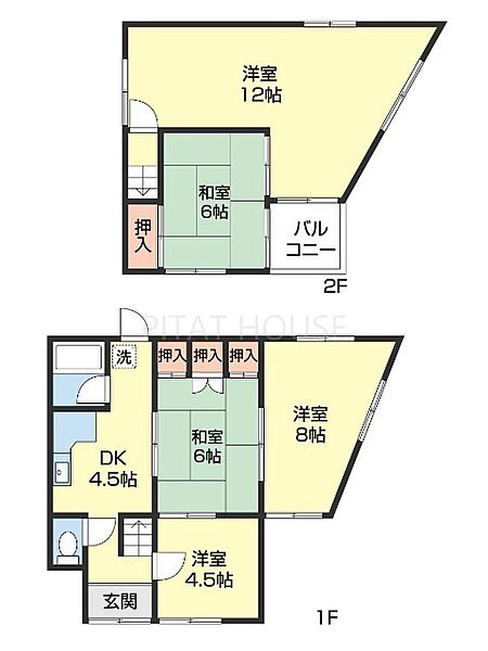 園部　戸建て -｜和歌山県和歌山市園部(賃貸一戸建5DK・1階・62.68㎡)の写真 その2