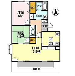 ビーハイブ 1階2LDKの間取り