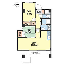 ラ・ブランシェ・Ｓ 5階2LDKの間取り
