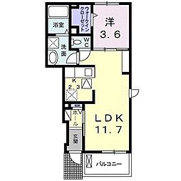 ソレイユＴ・Ｄ　III 1階1LDKの間取り