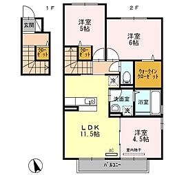 BIG JOY YAMATO 2階3LDKの間取り