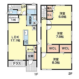 仮）吹屋町3丁目2 1階3LDKの間取り