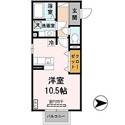 シャンルミエール ワンルームの間取図画像