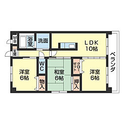 パティナF 3LDKの間取図画像