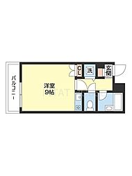 シャルマンフジ中之島弐番館 ワンルームの間取図画像