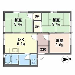 フレグランス小林 3DKの間取図画像