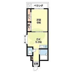 ロジュマン 1DKの間取図画像