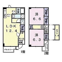 サンリット2 2LDKの間取図画像