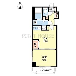 十三番丁ホームズ 1DKの間取図画像
