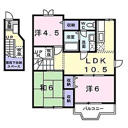 シャン・ド・フルール 3LDKの間取図画像