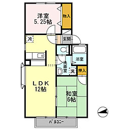コート・ダジュールT2 2LDKの間取図画像