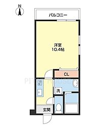 フジパレス城北1番館 1Kの間取図画像