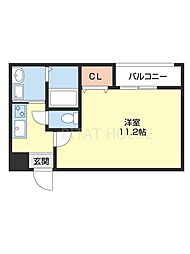 フジパレス田中町 1Kの間取図画像