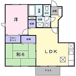 ヴィアーレ2 2LDKの間取図画像
