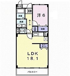 グランド・メール 1LDKの間取図画像