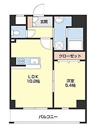 SAISEI RESIDENCE KITAMACHI 1LDKの間取図画像
