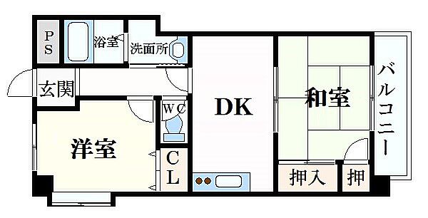 兵庫県姫路市北条宮の町(賃貸マンション2DK・4階・46.07㎡)の写真 その2