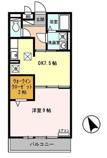 兵庫県姫路市亀山(賃貸アパート1DK・3階・41.95㎡)の写真 その2
