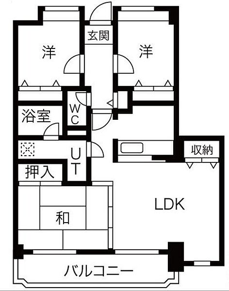 兵庫県姫路市辻井８丁目(賃貸マンション3LDK・2階・69.50㎡)の写真 その2