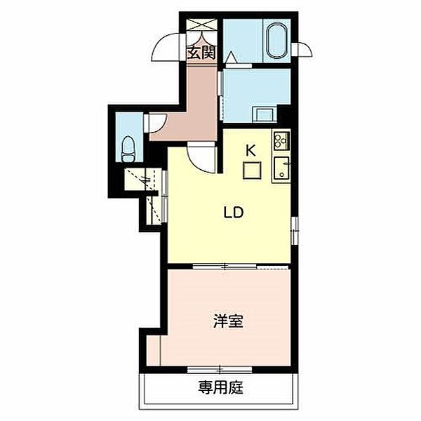 兵庫県明石市天文町２丁目(賃貸マンション1LDK・1階・40.29㎡)の写真 その2