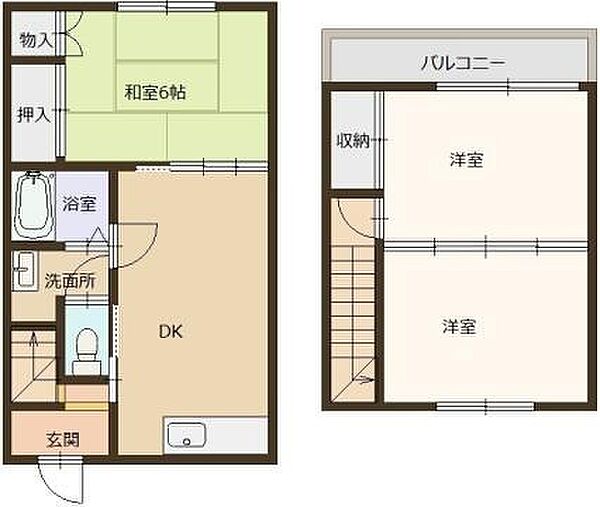 兵庫県姫路市飾磨区加茂東(賃貸アパート3DK・2階・66.24㎡)の写真 その2