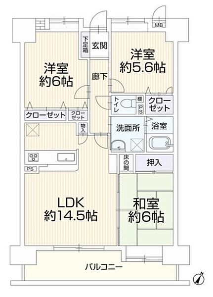 間取りを拡大表示