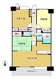 エバーライフネアシティ久留米壱番館 3LDKの間取図画像