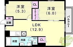 ガーデンハウス 2LDKの間取図画像