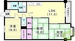 セントラルハイツ 3LDKの間取図画像