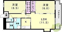 Palos135 2LDKの間取図画像