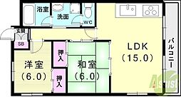 第1永和レジデンス 2LDKの間取図画像