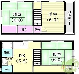 メゾンソレイユ 3DKの間取図画像