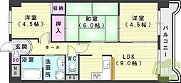 セラヴィ 3LDKの間取図画像