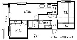 パークハイム上井草 2LDKの間取図画像
