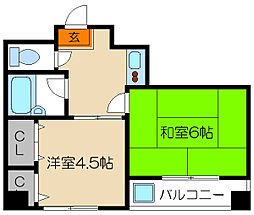 ラ・ヴァリエ 5階2Kの間取り