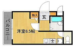 しきさい・M 3階ワンルームの間取り