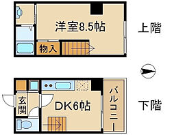 ワイズフラッツ西陣（Y’S　Flats西陣） 6階1DKの間取り