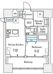 STANDZ京都二条 2階2LDKの間取り